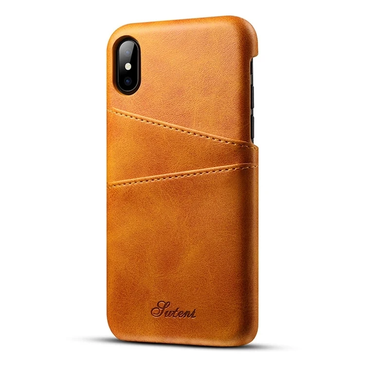 High Quality Phone Accessories Luxurious Genuine Leather Phone Case for IP XS 6/7/8 plus with Card Slot for phone 15