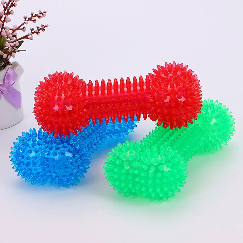2021 Best sell high quality spiky chew TPR dog toys Dog Bone for teething