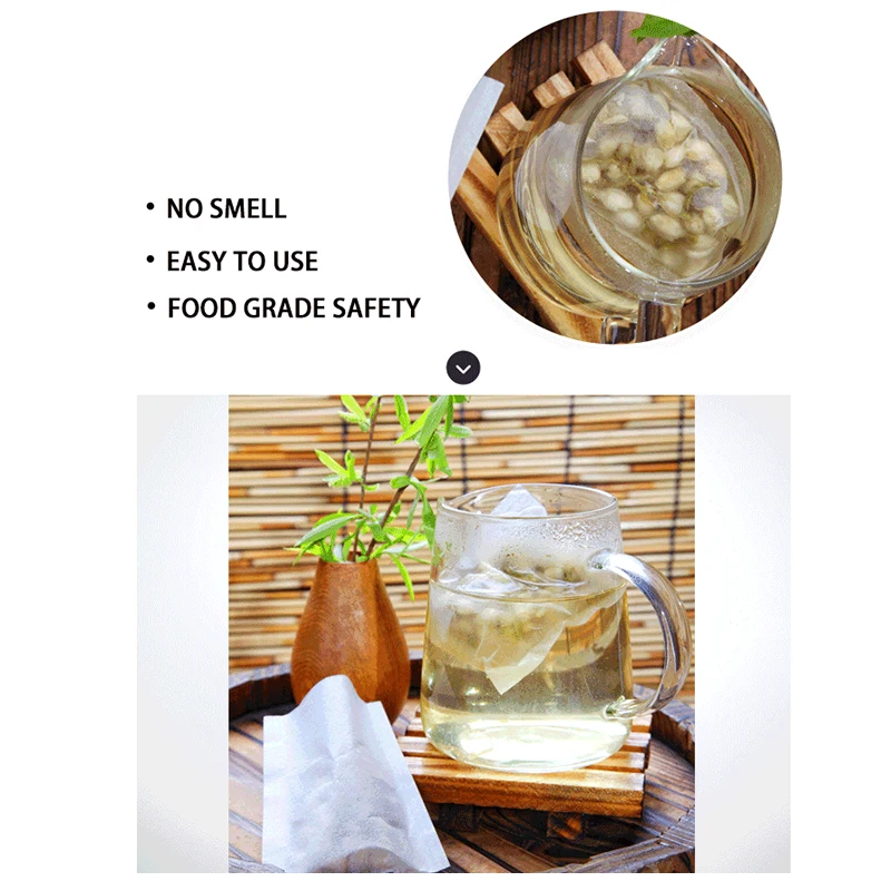 Natural Wood pulp paper  Biodegradable Tea bags Heat Seal filter Empty Bags for tea