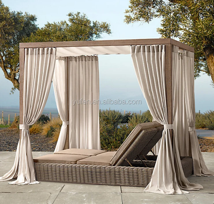 Rattan garden furniture sun lounger tents gazebo outdoor
