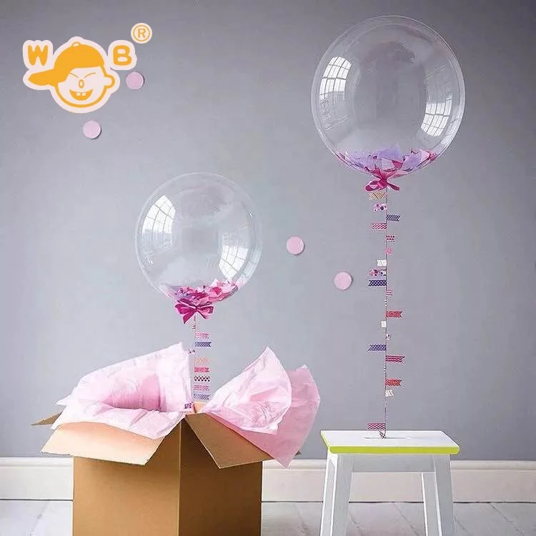 Manufacture Well Priced LED Bobo balloon light for promotion gift 18 inches led rope helium ballon