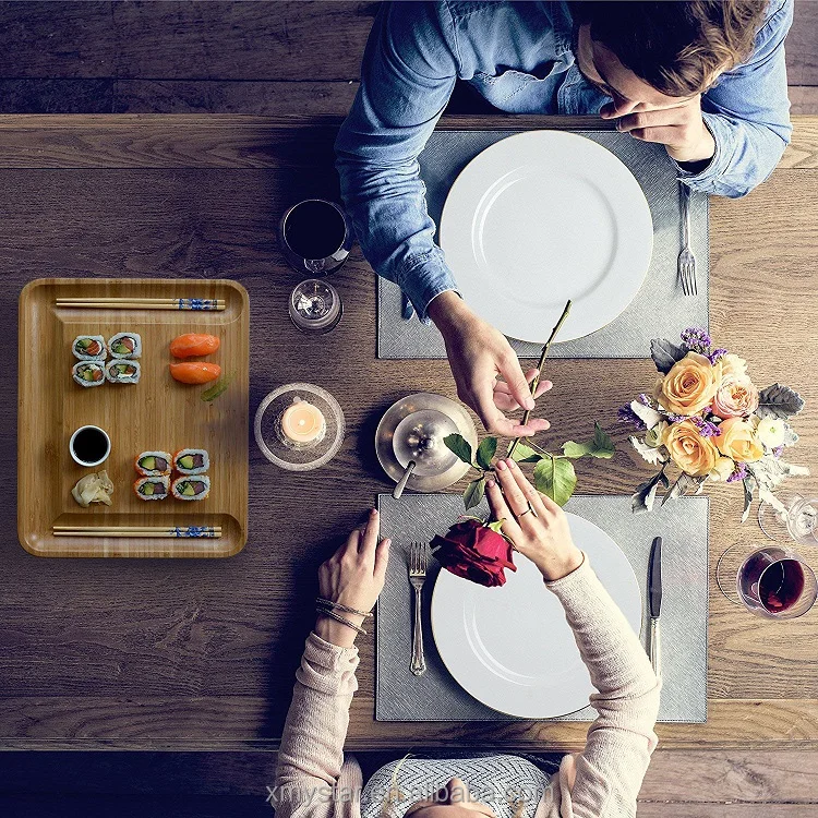 
bamboo cheese serving cutting board wooden, multipurpose servinf tray with a set of 6 cutleries in a slide-out drawer perfect fo 