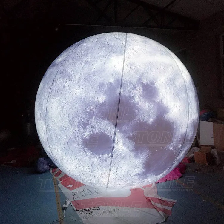 3m Dia Giants inflatable moon balloon/ large LED Lighting inflatable moon decoration for stage event party