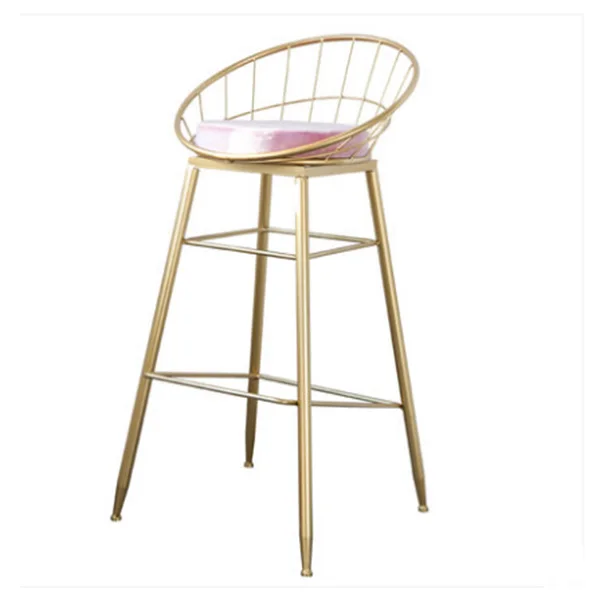 restaurant coffee pub shop metal frame high bar chair bar stool with fabric cushion for club event