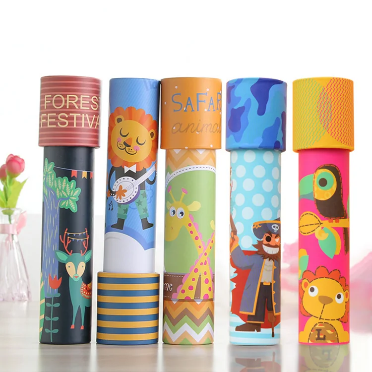 Классические игрушки, цветной Деревянный калейдоскоп