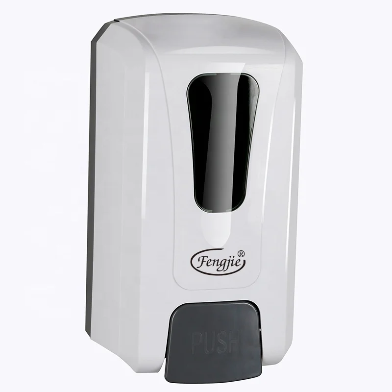 Hotel Bathroom Wall mounted ABS Manual 1200ml refillable Liquid Gel Shampoo Foam Soap Dispenser