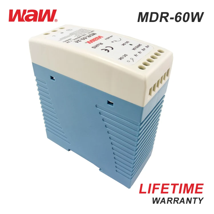 WODE Industrial 24 Volt 2.5A 60W Waterproof Switching Power Supply