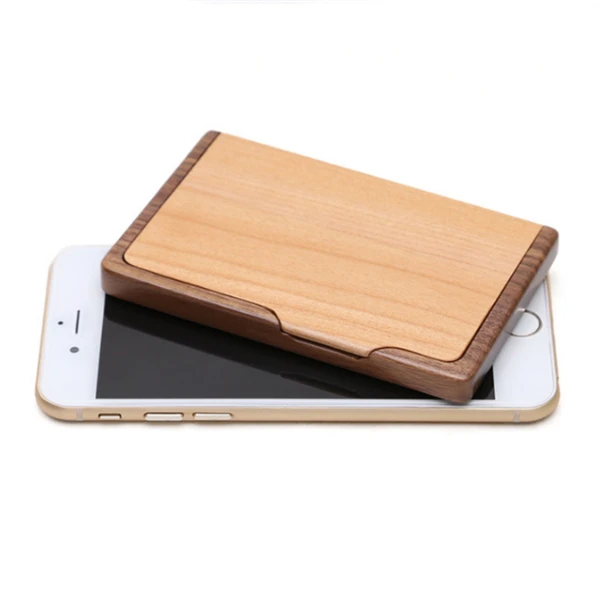
Hot sale handmade corporate gifts walnut maple wood Christmas wooden business card holder 