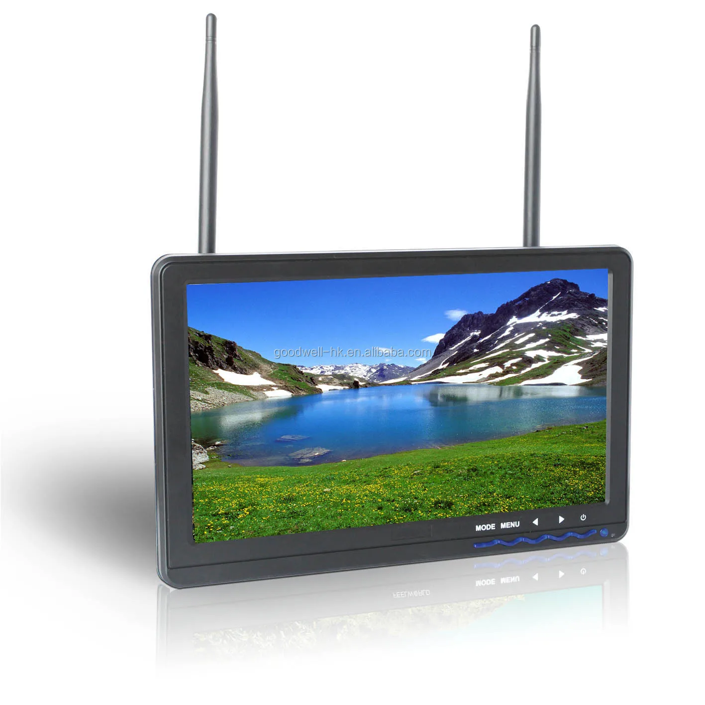 5.8GHz Dual 32 Channel Wireless AV Receiver 10.1 Inch LCD FPV Monitor 1024x 600
