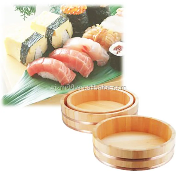 Japanese style wooden sushi tub, sushi hangiri, rice soak tub wholesale