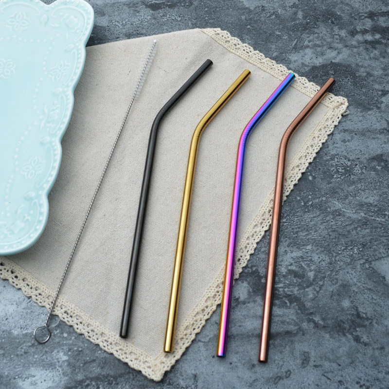  Набор металлических трубочек из нержавеющей стали 18/10 с наконечниками для кистей многоразового использования