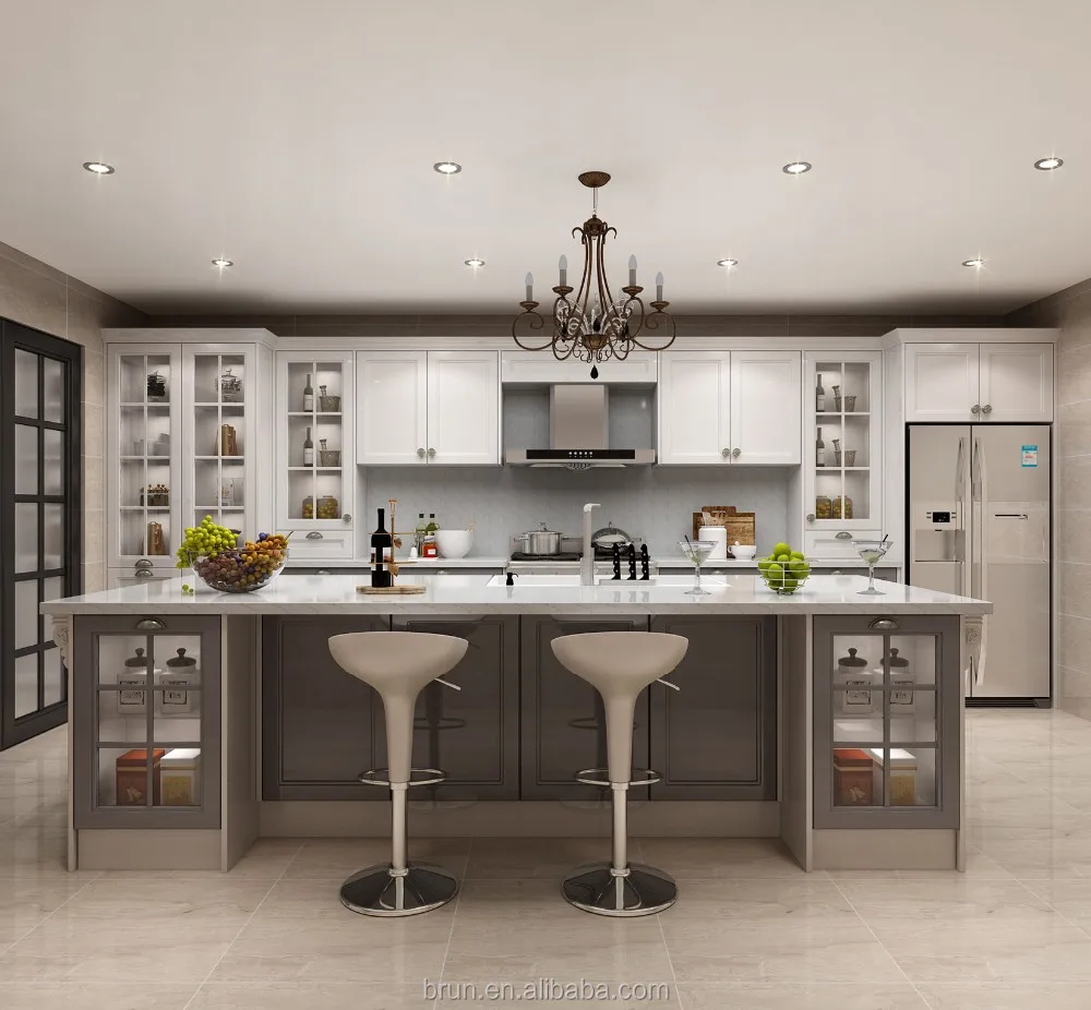 
kunshan factory direct brun kitchens/alibaba gold kitchen cabinets supplier 