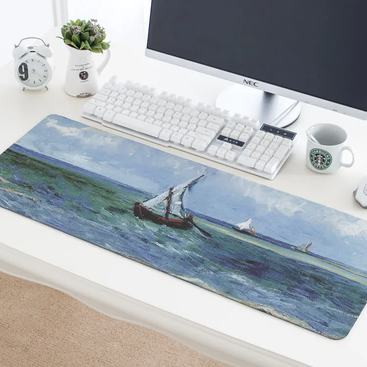 Офис масляной живописи подарок коврик для мыши может индивидуальный дизайн резиновый коврик для компьютера