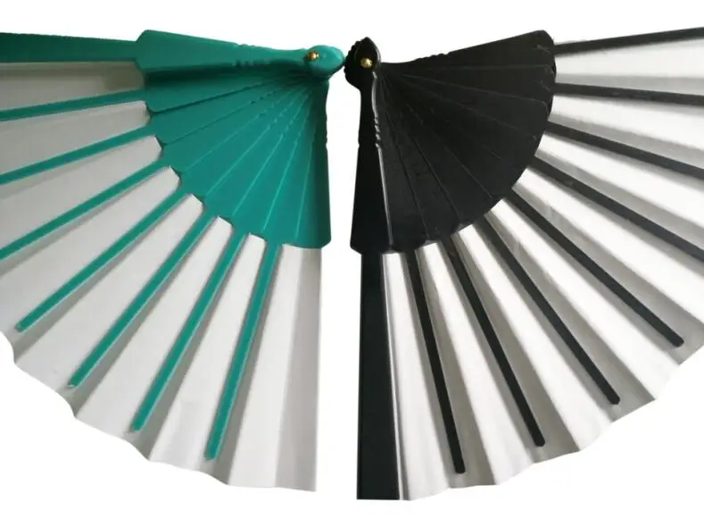 Customized Double Sizes Printing Paper Fan Plastic Hand