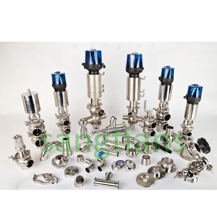 Dairy brewry drink SS304 DN50 food grade liquid diversion valve, stainless steel sanitary mixproof valve