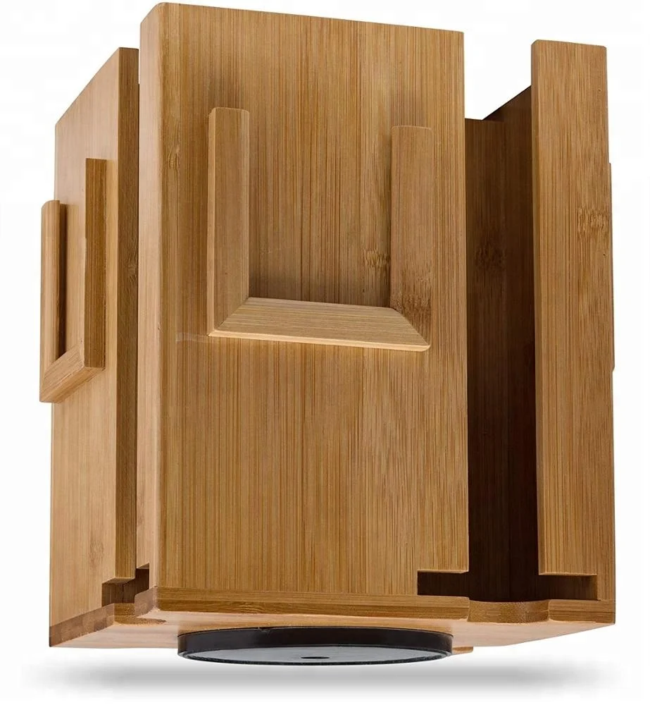 
4 Compartment Wooden Teabag Holder Made of 100% Organic Bamboo 