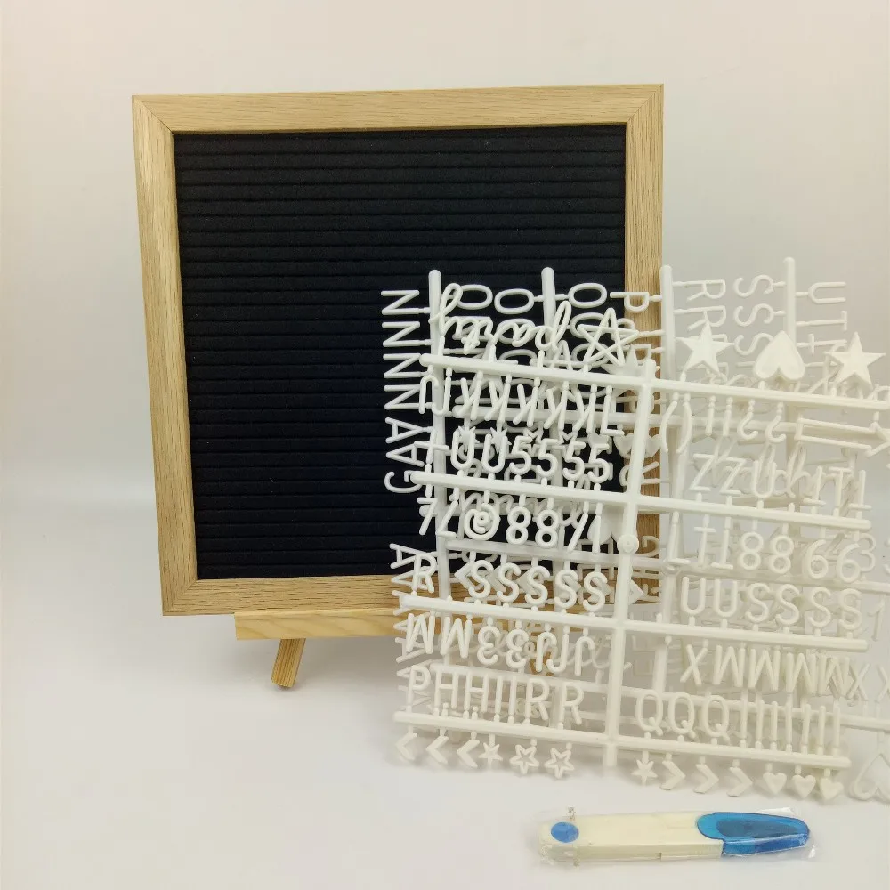 
Felt Board Letters Black Wooden Frame Changeable Letters Felt Letter Board Advertising Board 