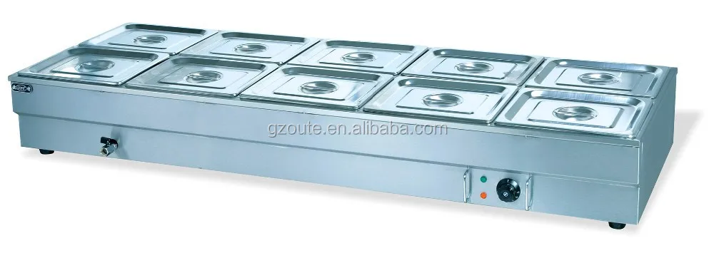 Wholesale Stainless Steel Electric Bain Marie With Glass (4-pans)
