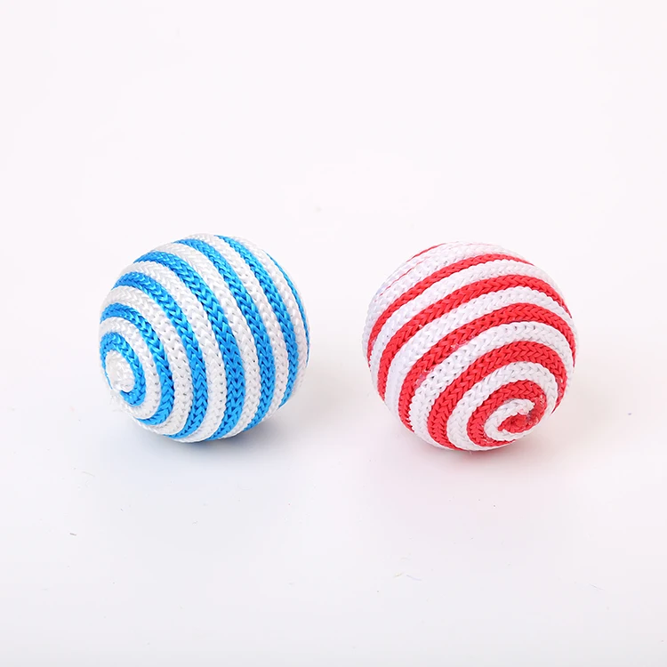 
Factory stock Interactive nylon band rope wire wrapping ball cat toy 