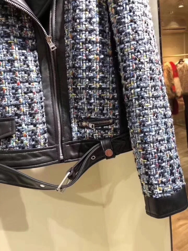 New Style Winter Genuine Leather Coat Women Fashion Soft Slim Leather Jacket