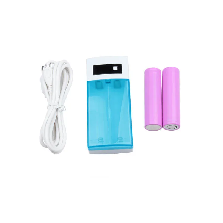 Power bank case without battery 18650 phone charger LED torch usb power bank 5200 mah