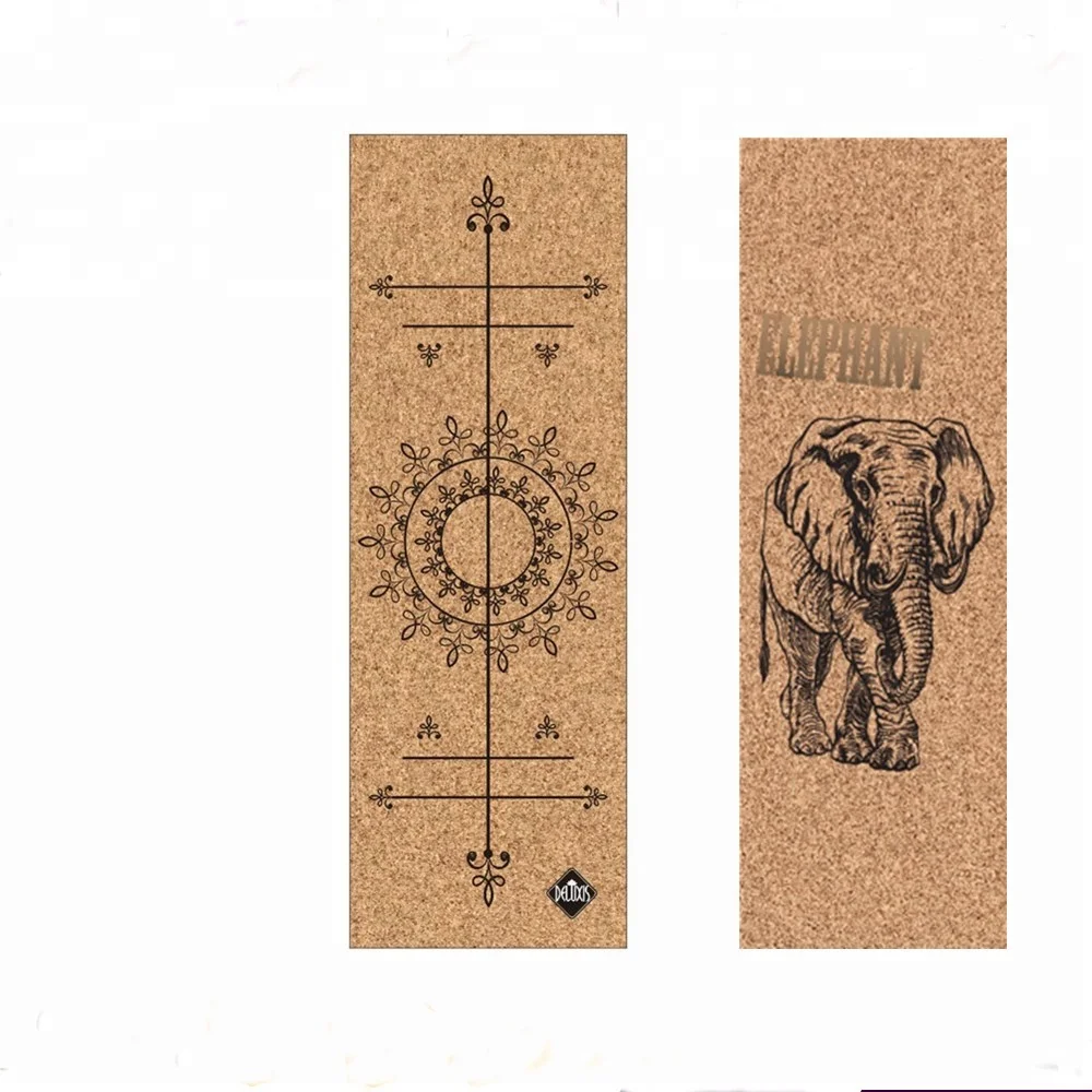 DELUXIS eco friendly custom printed anti tear cork yoga