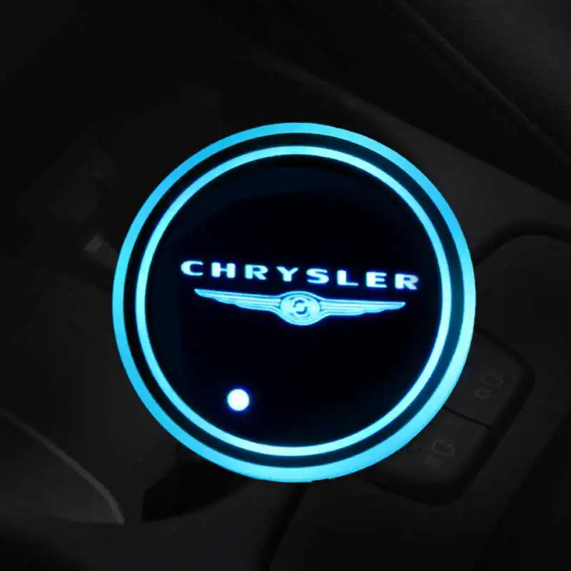Rechargeable Car Led Coaster Intelligent Induction Multicolor Switching Open Up And Stop Out Shiny In The Dark