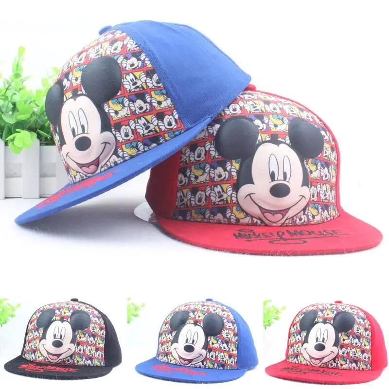 New Fashion Lovely Spring Summer New Boys Girls Children Adjustable Hats Mickey Baseball Hip Hop Cap