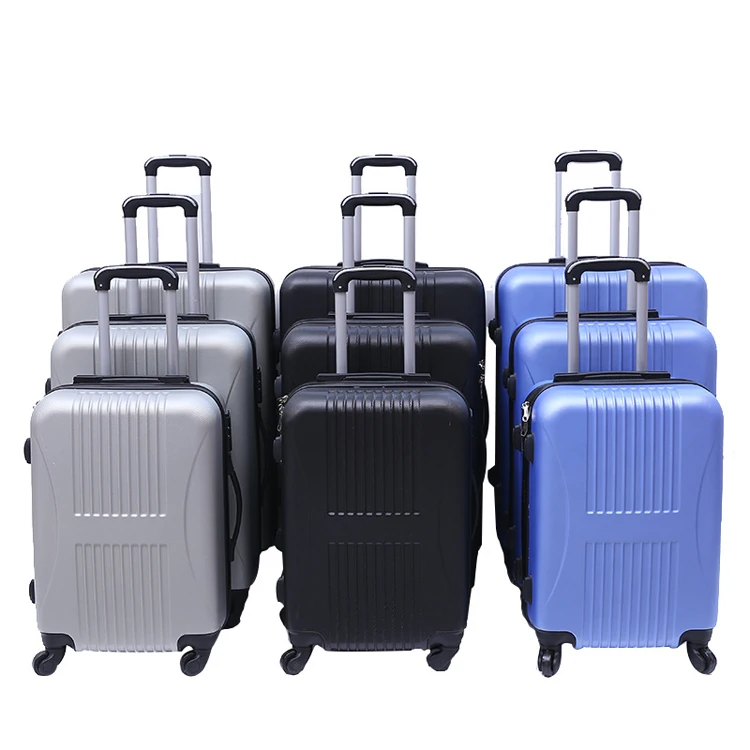 oem odm open new mould free suitcase single spinner  4 wheel combination lock 20 24 28 inch hard ABS 3 piece trolley luggage set