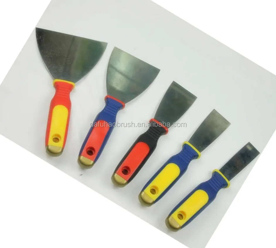 High quality Stainless Steel Putty Knife with rubber handle