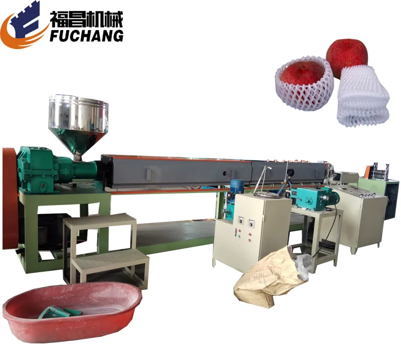 CE standard fruit pe foam packaging net bags machine