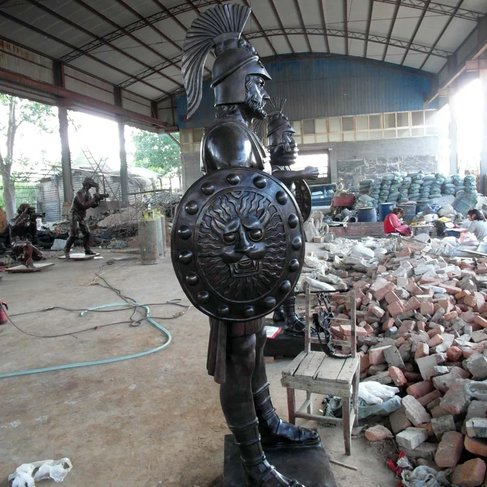 Hot sales life size Roman antique cast bronze warrior sculpture statue for outdoor decoration