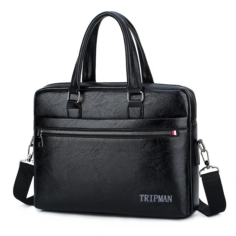 Мужской портфель TRIPMAN, сумки для модного делового ноутбука из искусственной кожи с плечевым ремнем