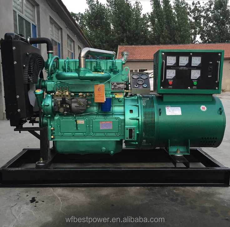 Weifang ricardo series 40kw 50kva 3 phase 380v fuel oil generators with k4100zd low price