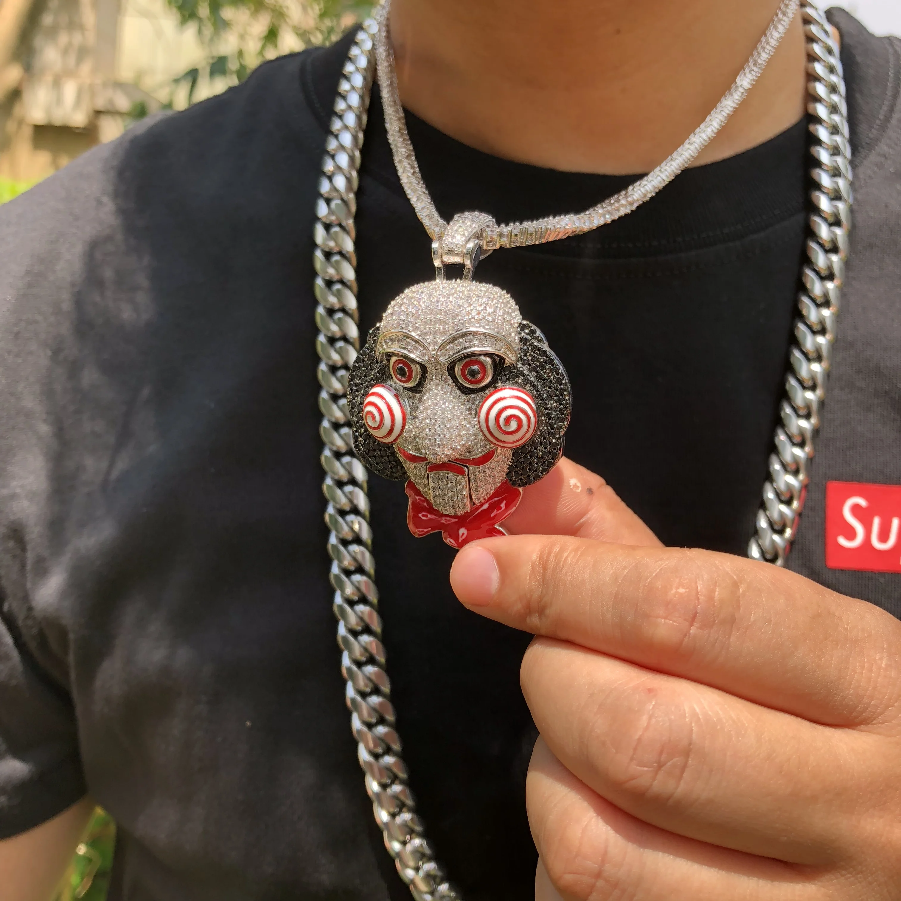 Wholesale High Quality Iced hiphop Jigsaw Pendant