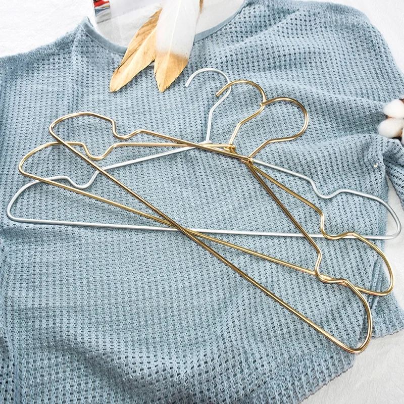 Многоцветная алюминиевая вешалка, Золотая вешалка, Металлическая Вешалка из розового золота, алюминиевая вешалка для хранения
