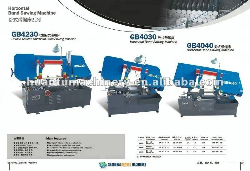 Dual Column Horizontal Band Saw Machine for Metal Cutting