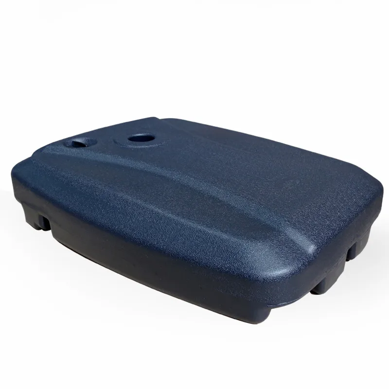 Best quality plastic resin roman parasol cantilever plastic resin umbrella stand base water sand filled for patio umbrella