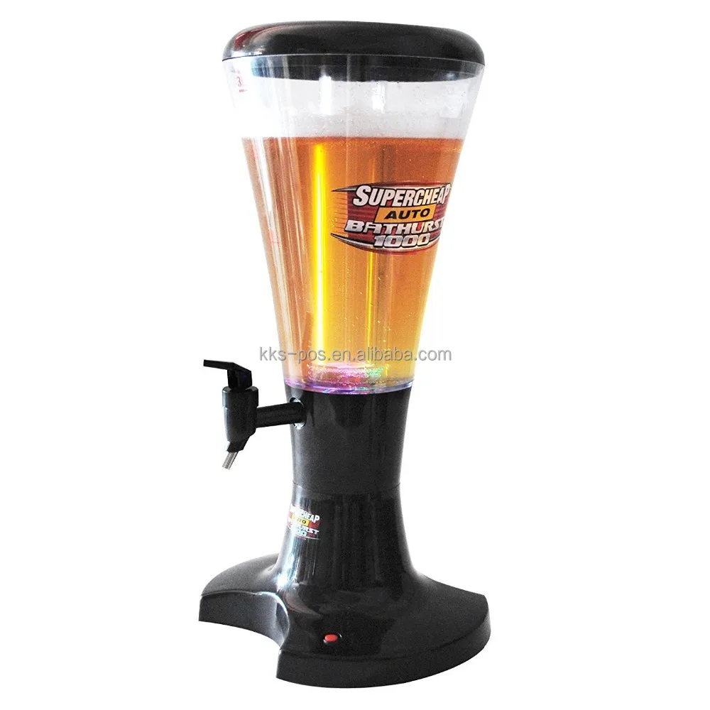 Cheap Promotional Plastic 3L Beer Tower &Beer dispenser for sale