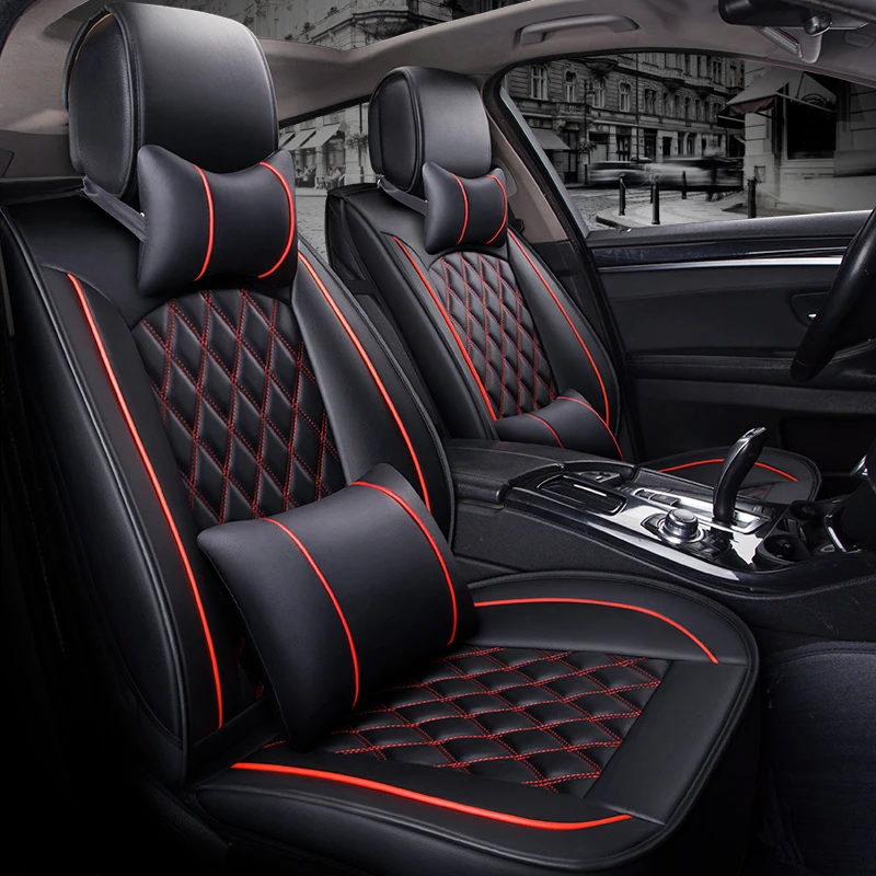 Free shipping 5D Full Set Four Season Leather Car Seat Cover Fit all 5 seater Car models with Factory Price