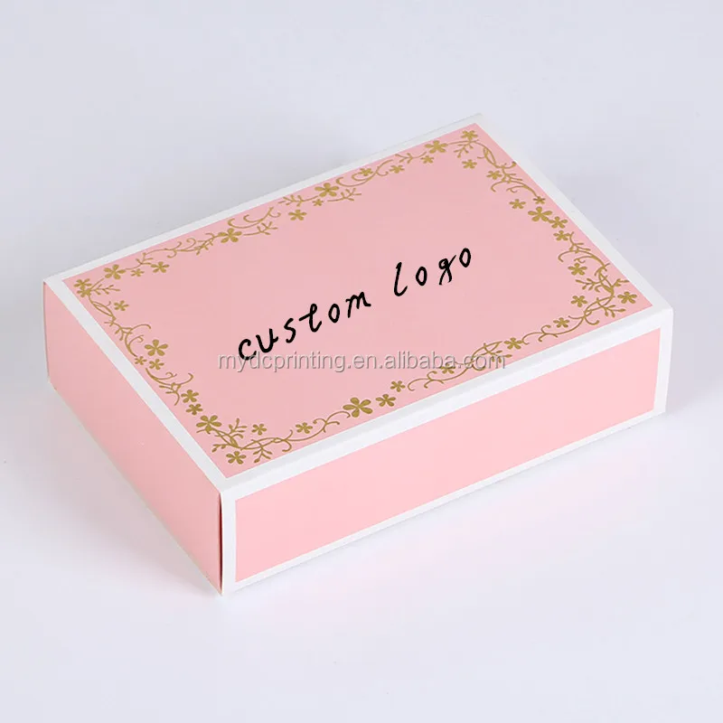 Custom printed lide open box design gift drawer paper box