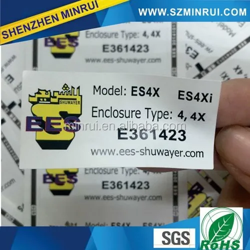 Custom Tamper Proof Asset Tagging Stickers,Property of Company with Bar Code Printing for Tracing Labels