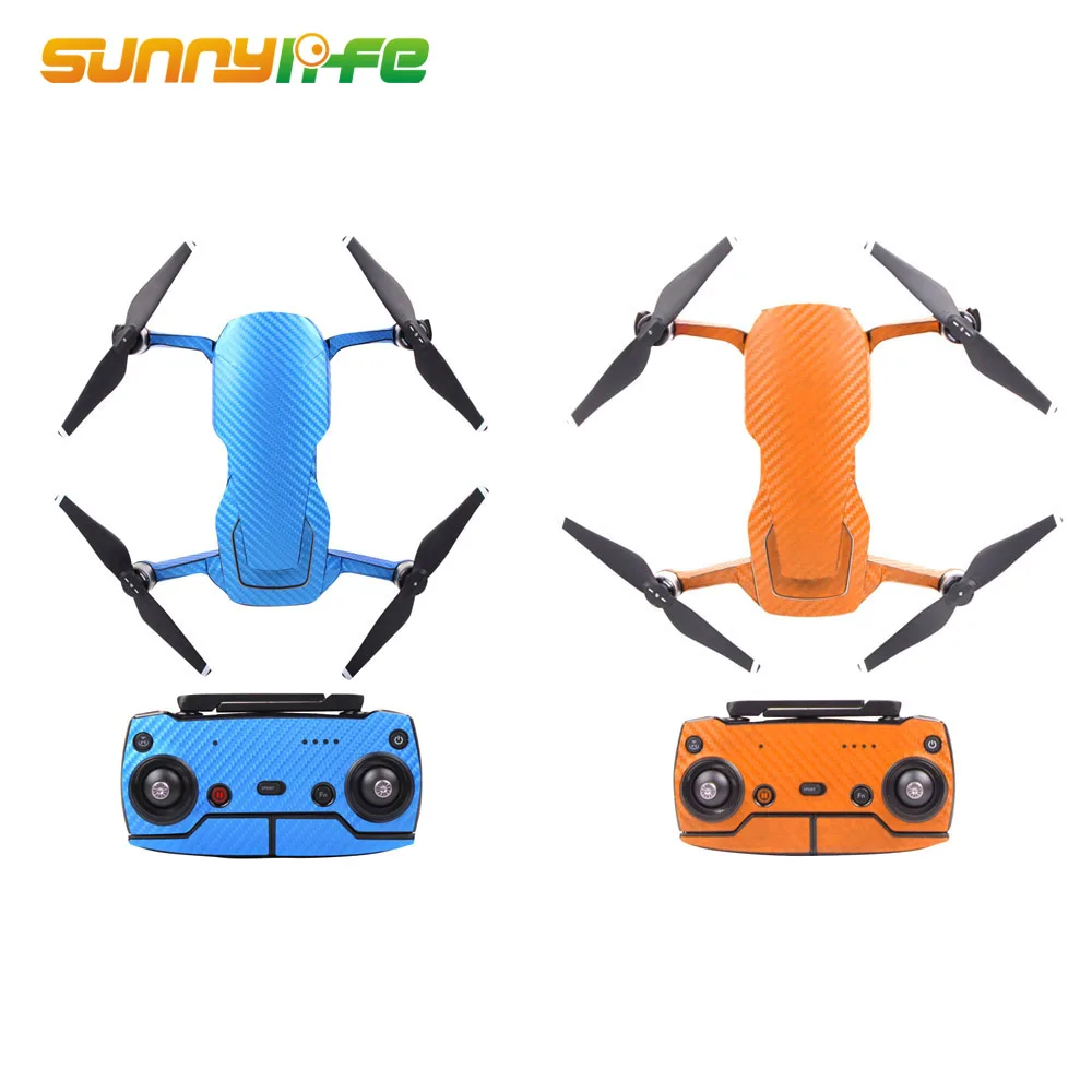 Sunnylife Waterproof PVC Carbon Grain Graphic Stickers Full Set Skin Decals for DJI MAVIC AIR
