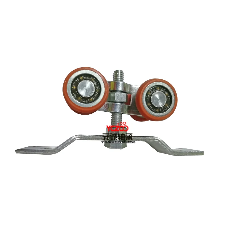 Aluminum profile guide upper rail roller with 4 wheels
