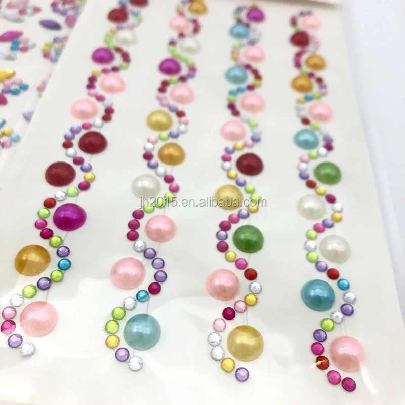 Assorted Size Self-Adhesive Rhinestone Bling Craft Jewels Crystal Gem Stickers