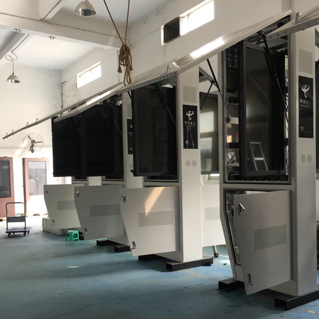 Waterproof 55 inch two Sided wifi LCD Outdoor Advertising with Phone Equipment