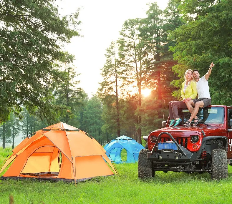 
Camping Tent 3-4 Person Automatic Instant Pop Up Waterproof Camping Hiking Travel Beach Tents For Family Groups 