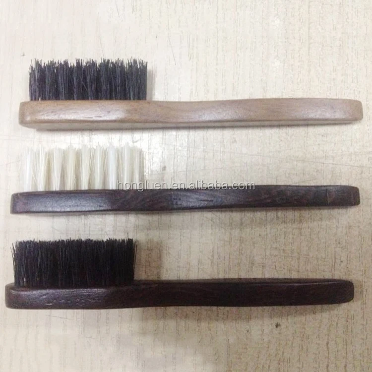 
Factory Supply Custom Logo Pig Hair Plastic Wire Shoe Cleaning Wooden Brush 