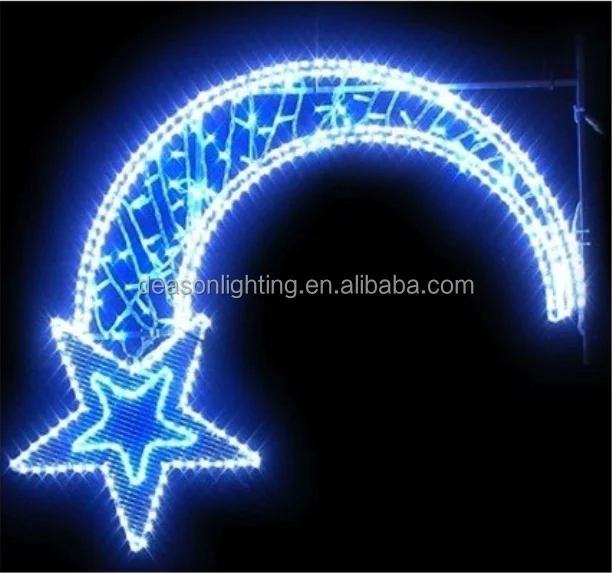 Christmas Pole Motif light/Christmas Street LED lighted stars decoration outdoor Lamp post