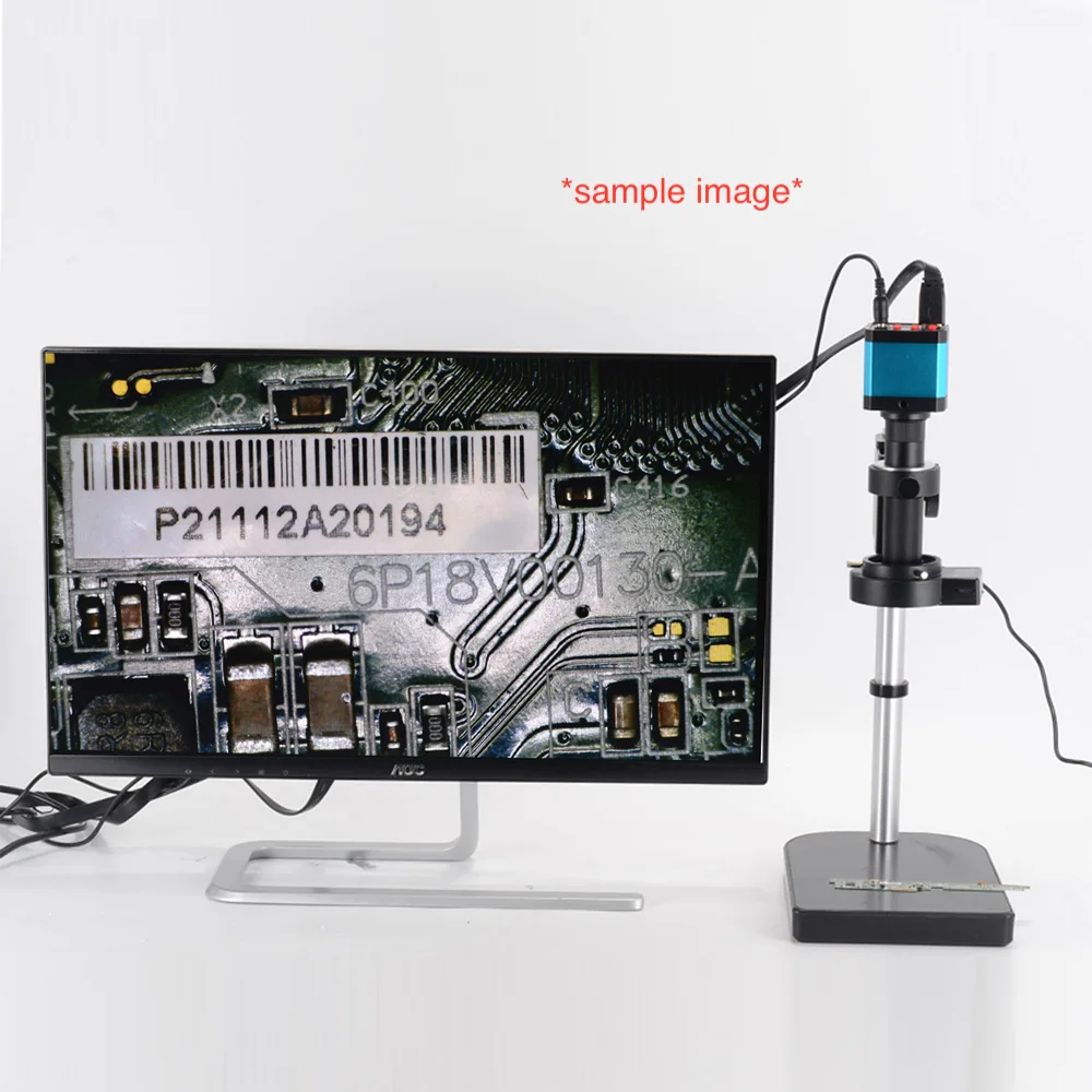 14MP HDMI-Compatible Microscope Camera USB Digital Industrial Microscope 120X Zoom Lens for PCB Mobile Repair Soldering